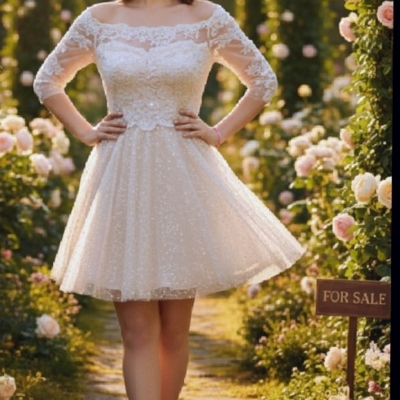 Dancing Queen Dresses & Skirts - Dancing Queen Ivory Lace Mini Dress